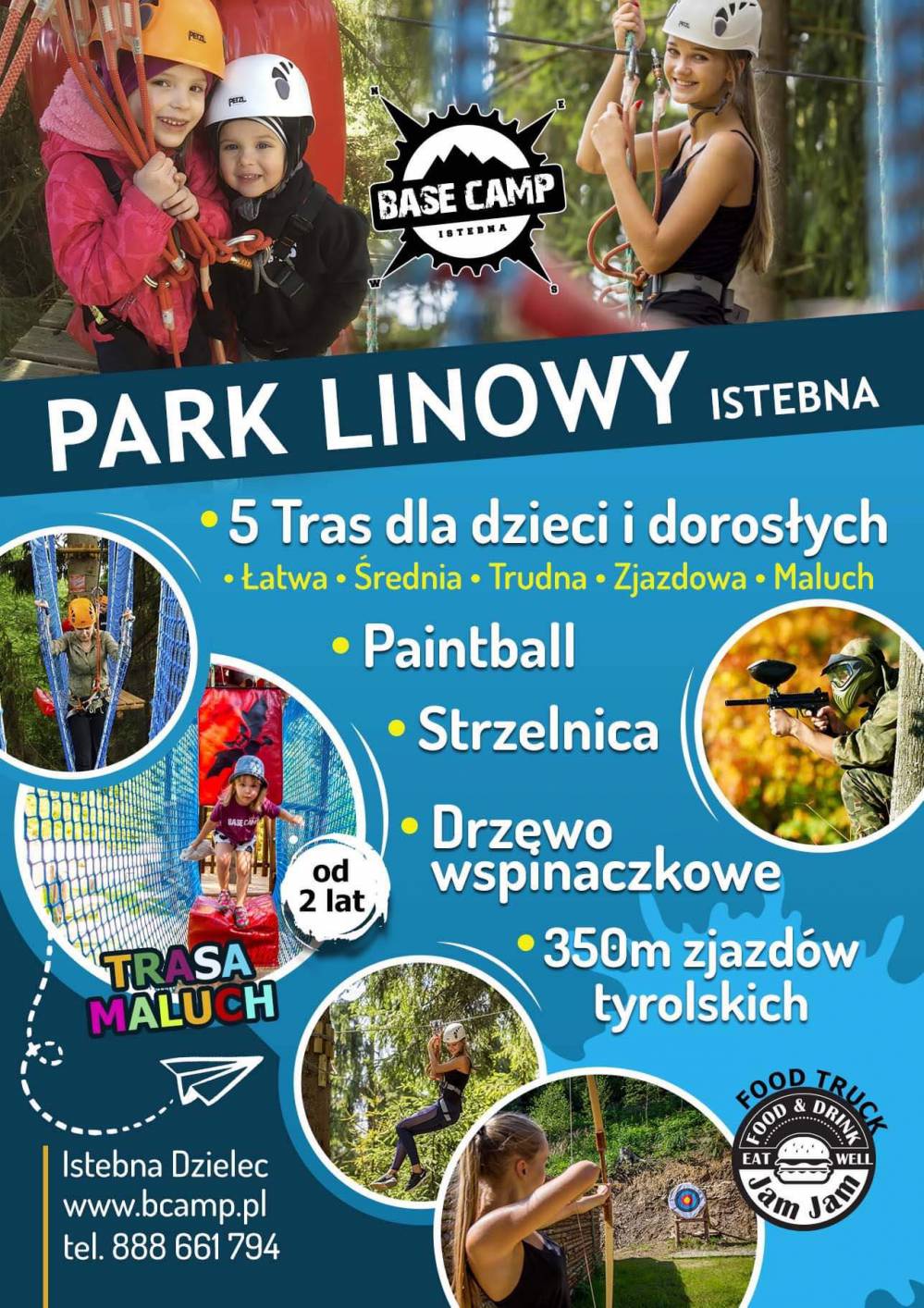 Base Camp Istebna (Park Linowy, Paintball) Śląskie. Inf...